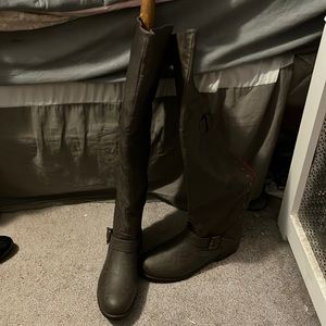 NWOT Journee over knee boots dark gray size 9